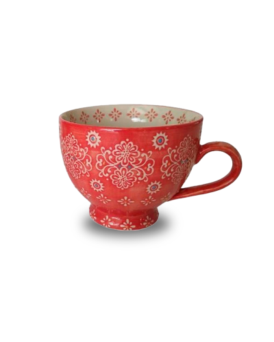 TAZA MUG BRODERIE RED MR KOOK