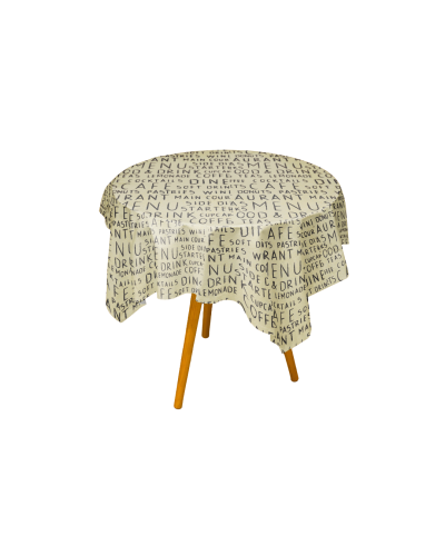 MANTEL VINILICO MENU BEIGE REDONDO 1.4 M MR KOOK