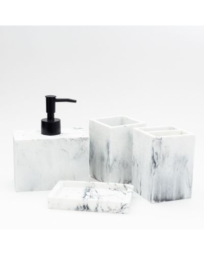 SET DE BAÑO X4 RESINA  ETXE -DD-01