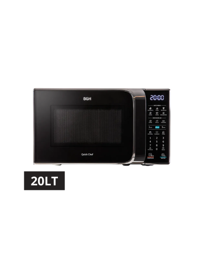 MICROONDAS BGH NEGRO DIGITAL 20 LT (B120DN20I)