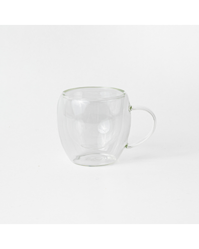 POCILLO DOBLE VIDRIO CON ASA 80 ML ETXE (WL-7031)