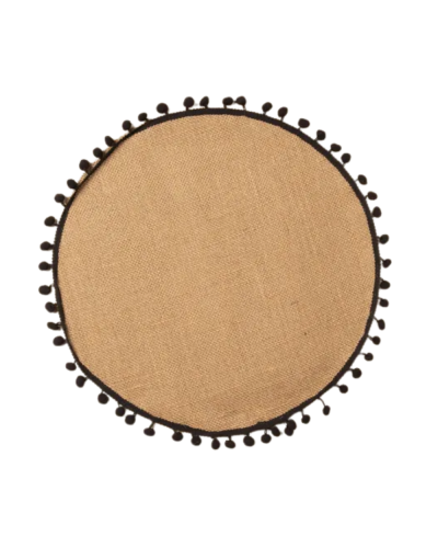 INDIVIDUAL REDONDO POMPONES 38 CM ETXE  (RO12)