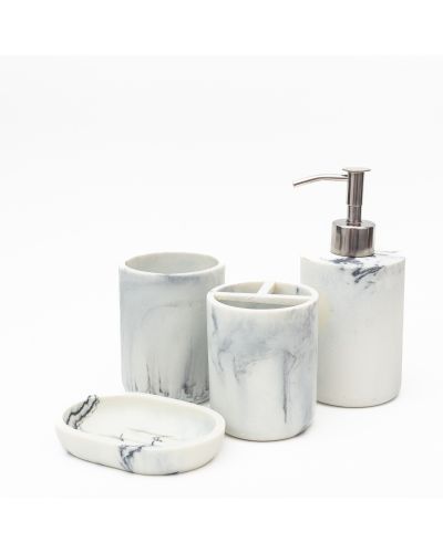 SET DE BAÑO X4 SIMIL MARMOL ETXE -DD-19