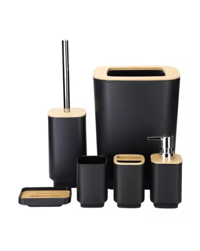 SETX6 BAÑO C/LIMPIAINODO NEGRO ETXE -JSW-82