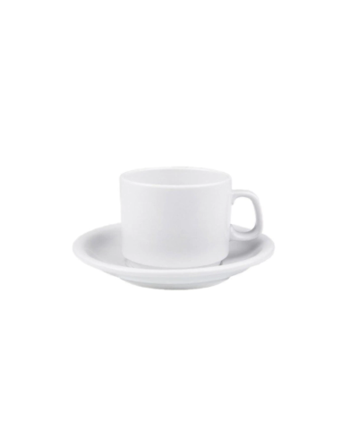 TAZA CAFE C/PLATO VERBANO BCO