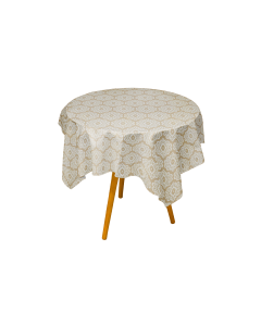 MANTEL VINILICO MANDALA CHAMPAGNE REDONDO 1.4 M MR KOOK