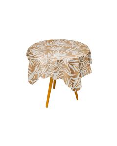MANTEL VINILICO LAUREL BLANCO HABANO REDONDO 1.4 M MR KOOK