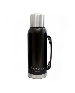 TERMO CLASICO 1L ACERO NEGRO SAKURA 26770B NEGRO