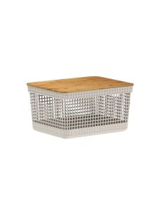 CESTA GRID C/TAPA DE BAMBÚ 8 L OU CG255
