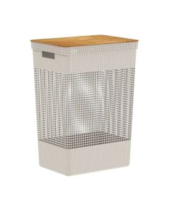 CESTO ROPA GRID TAPA BAMBU 49L OU CG455BGF