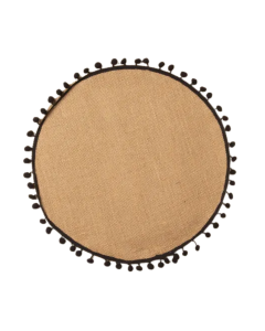 INDIVIDUAL REDONDO POMPONES 38 CM ETXE  (RO12)