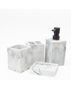 SET DE BAÑO X4 RESINA  ETXE -DD-08