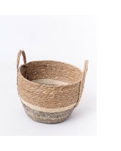CANASTO CON ASA BASE GRIS GRAN ETXE -QC0301 GRANDE