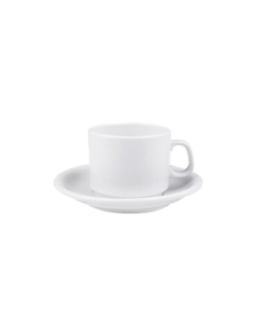 TAZA CAFE C/PLATO VERBANO BCO